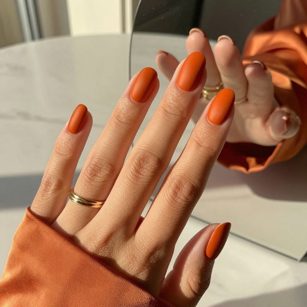 Burnt Orange Satin Glow