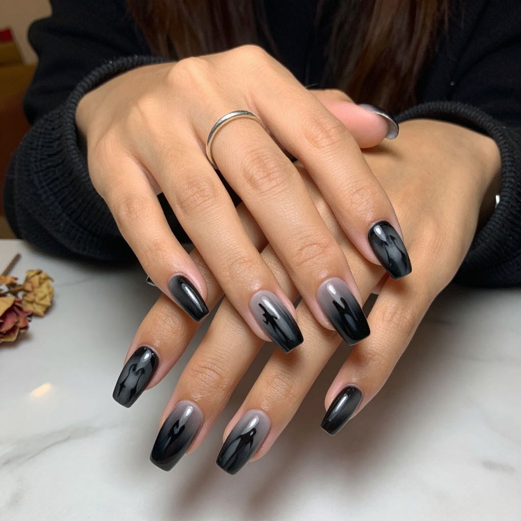 Upside Down Shadows Nails