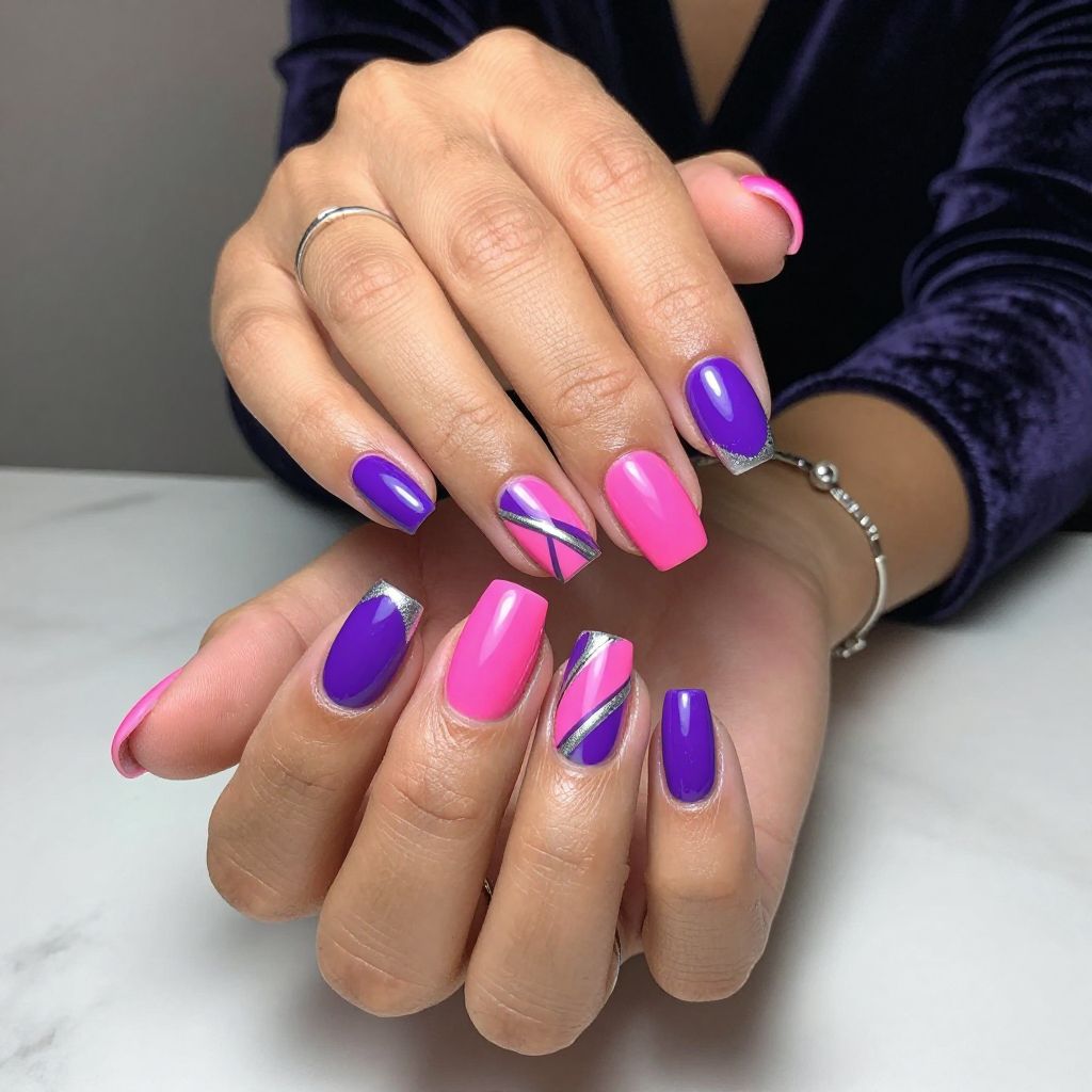 Vintage Synthwave Vibes Nails