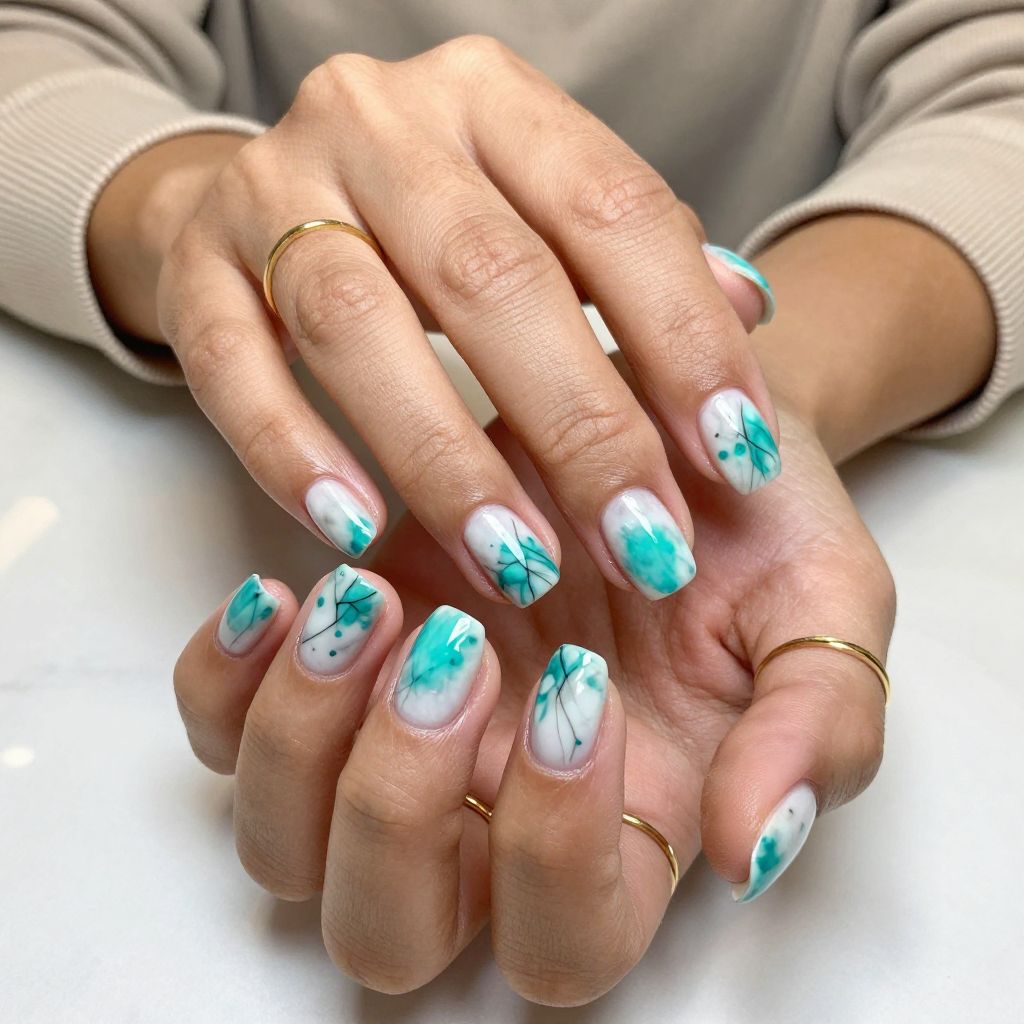 Turquoise Splash Marble