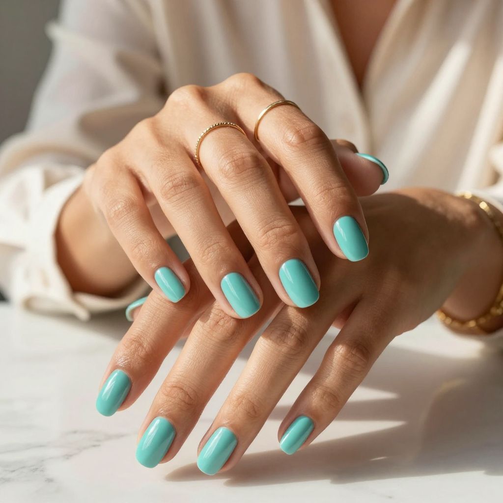 Soft Turquoise Satin Shine