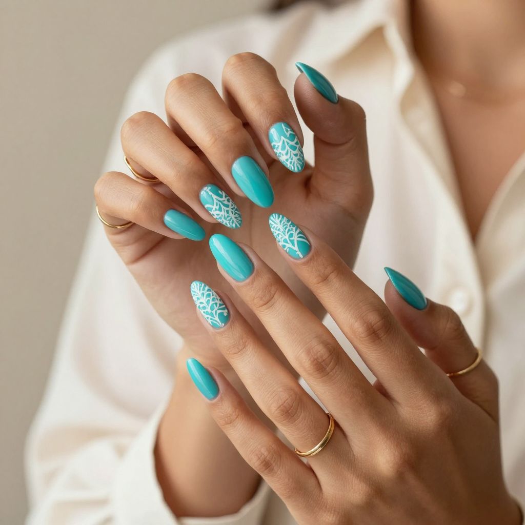 Turquoise Lace Details