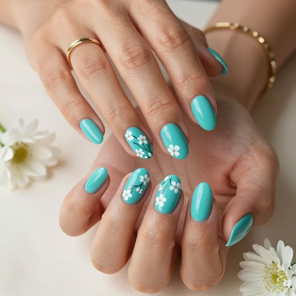 Turquoise Floral Elegance