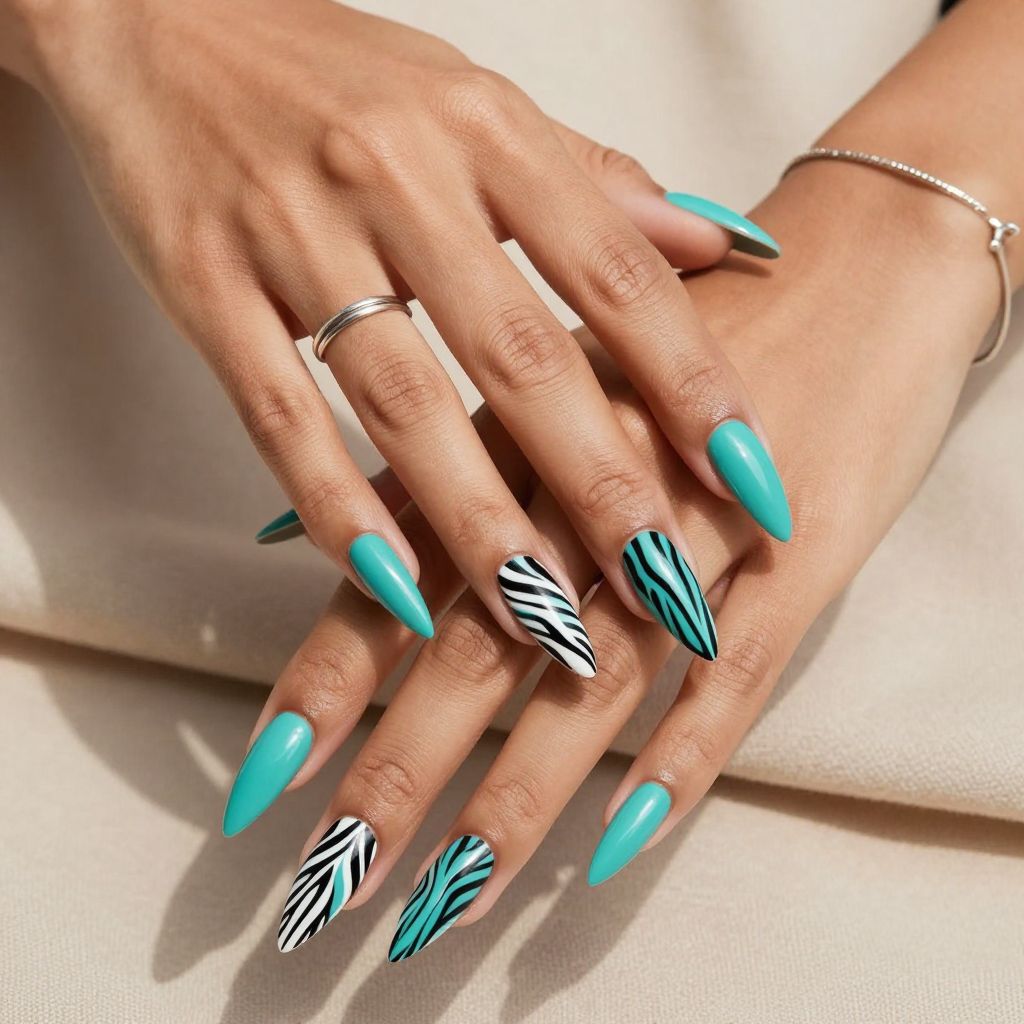 Turquoise Tribal Lines