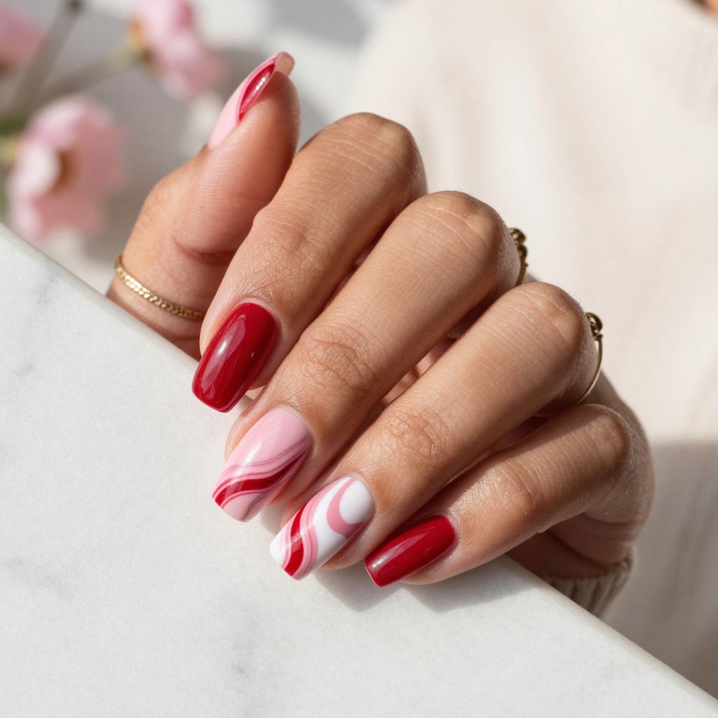 Glossy Marbled Effect