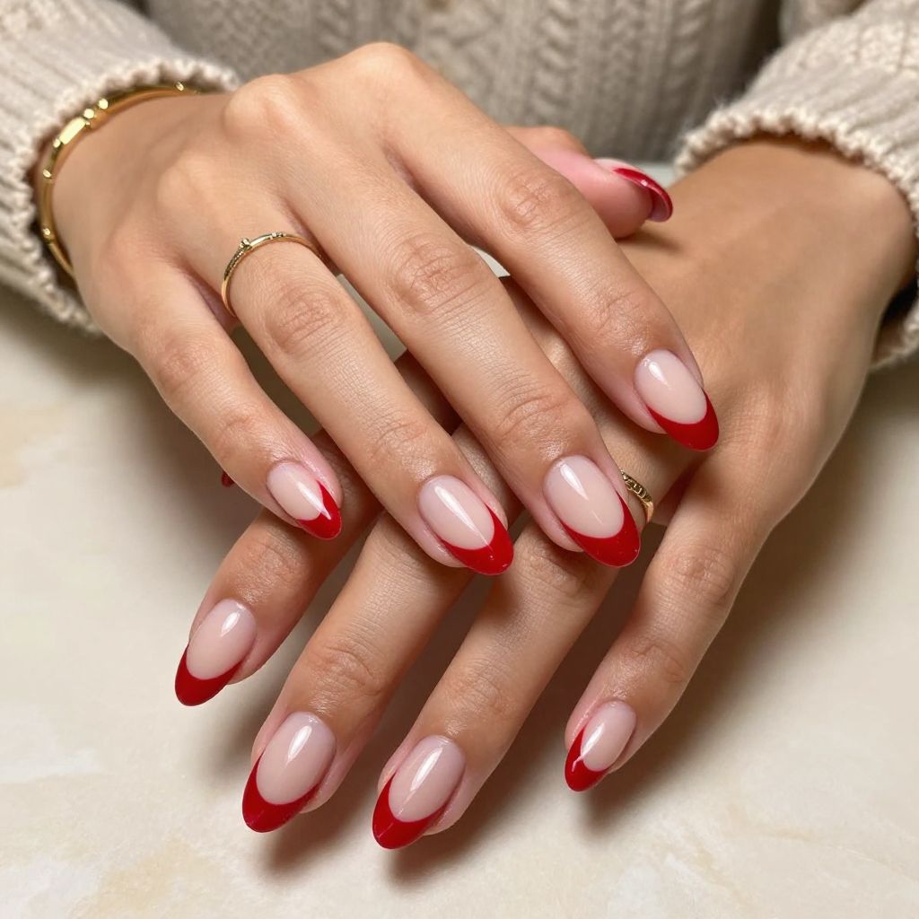 Textured Velvet Red Tips