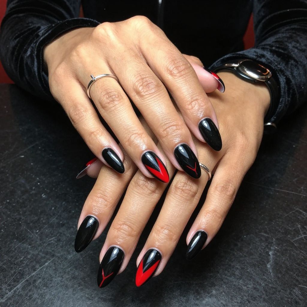 Black and Red Contrast