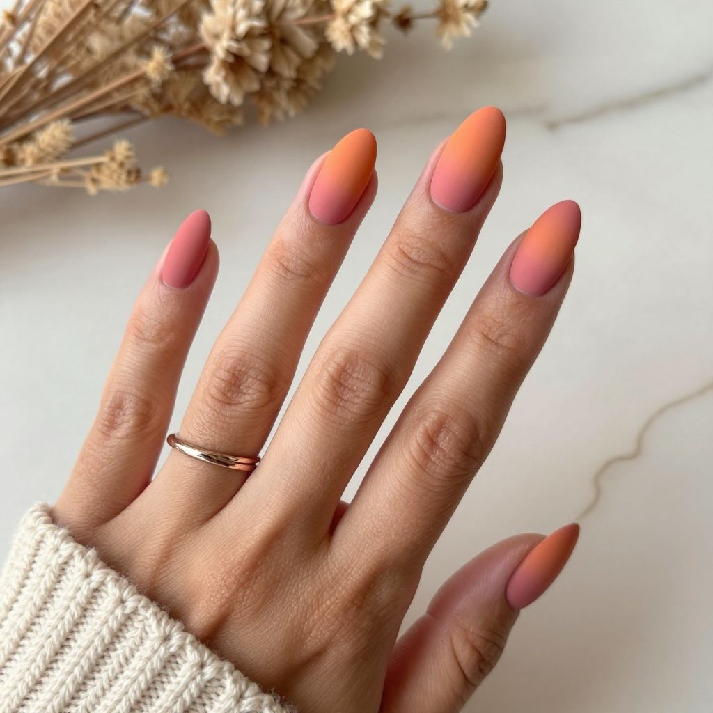Desert Sunset Ombre Nails