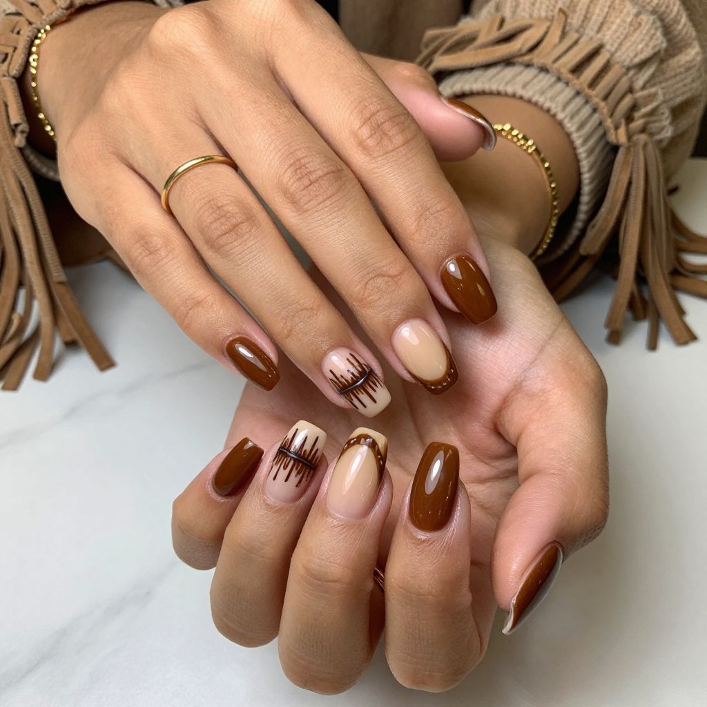 Vintage Fringe Detailing Nails