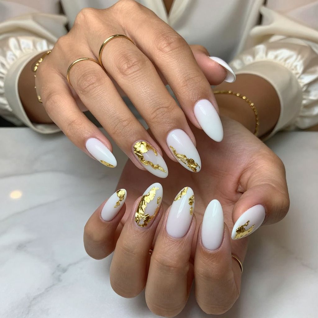 Opulent Gold Foil Streaks