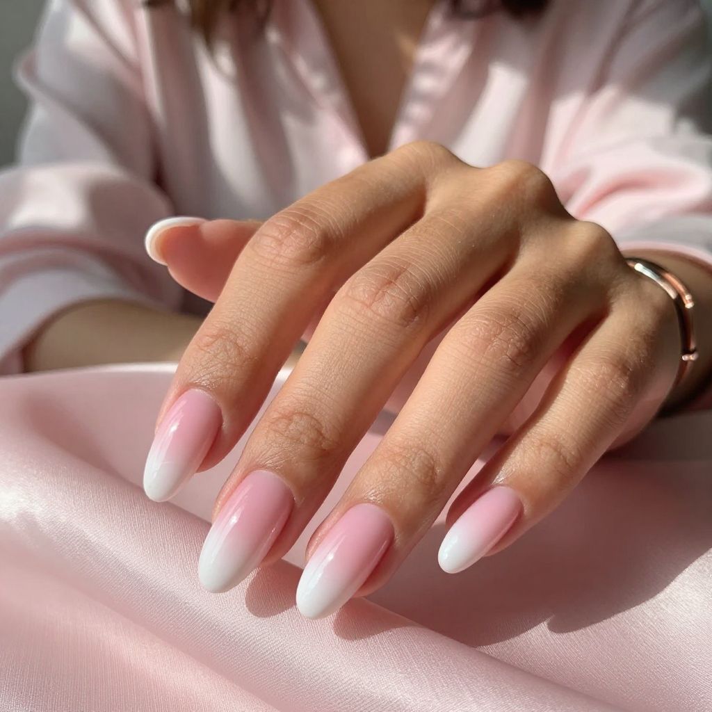 Soft Pink White Ombre