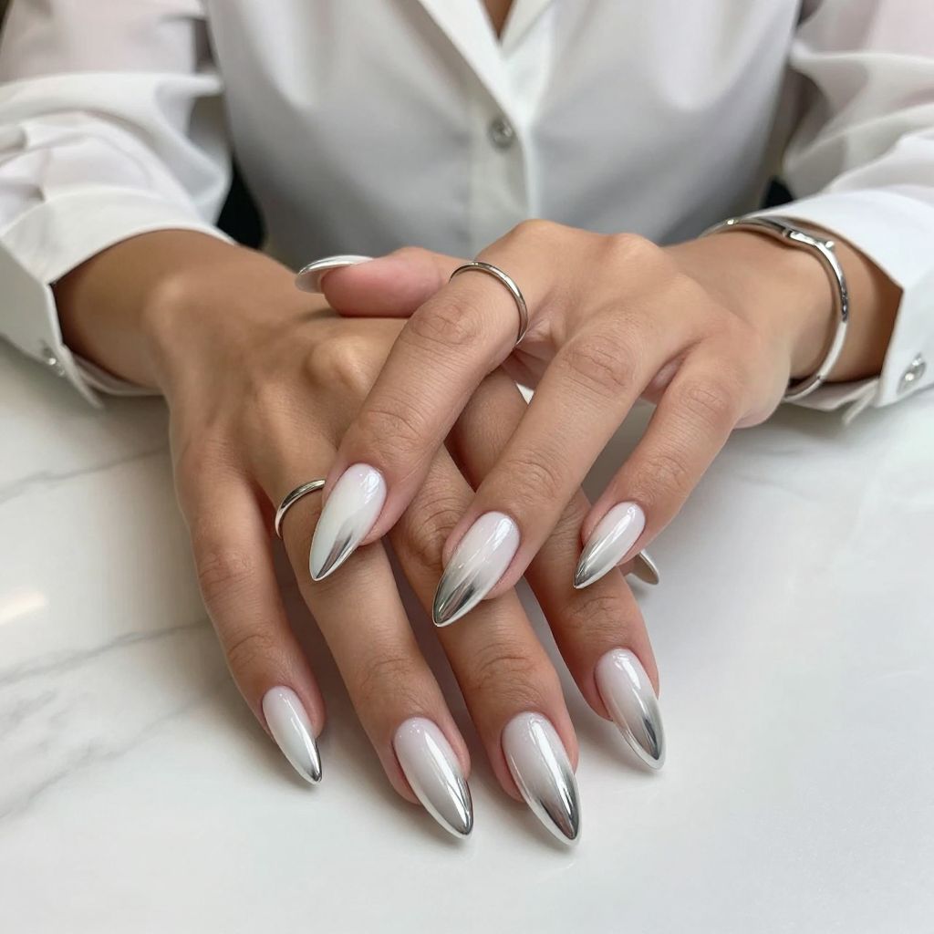 Chrome White Ombre