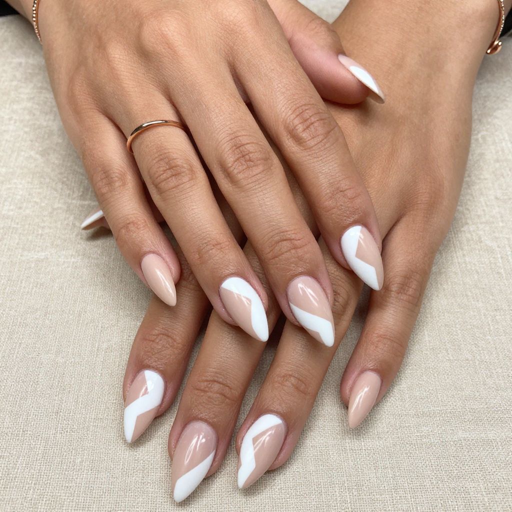 White Chevron Pattern Play